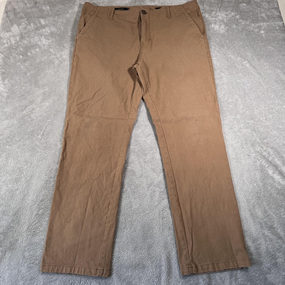 Roark Porter HD Chino Pants Mens 38 (Fits 40x30.5) Brown‎ Straight Fit Everyday